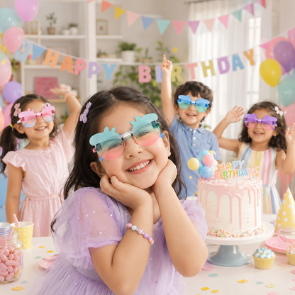 Peppa Pig Themed Multicolor Rimless Sunglasses for Kids - 6PC