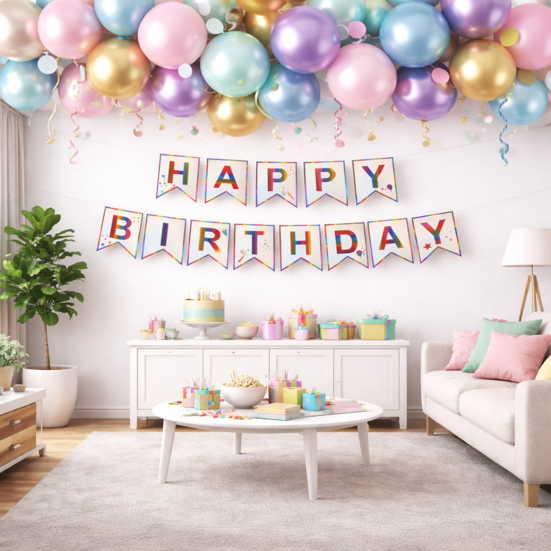 Happy Birthday Rainbow Flag Banner - Multicolor Party Decor | Wanna Party - Image 5