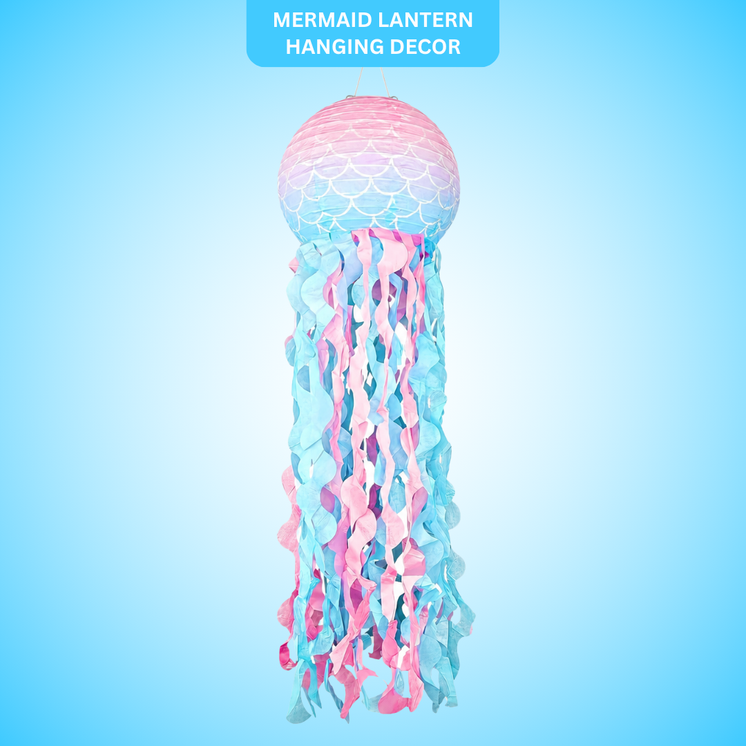 Mermaid Jellyfish Lantern - Under the Sea Party Hanging Decor | Wanna Party - Image 1