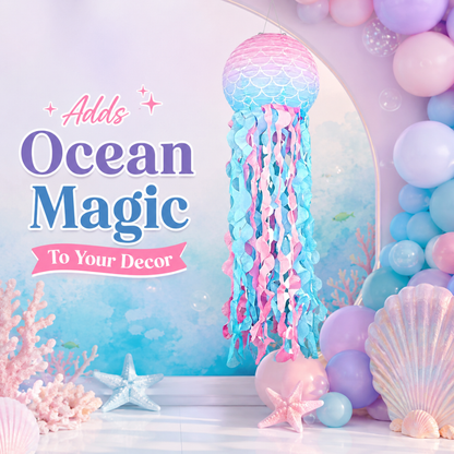 Mermaid Jellyfish Lantern - Under the Sea Party Hanging Decor | Wanna Party - Image 9
