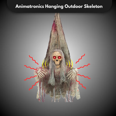 Scary Upside Down Hanging Skeleton 4FT with Light - Halloween | Wanna Party