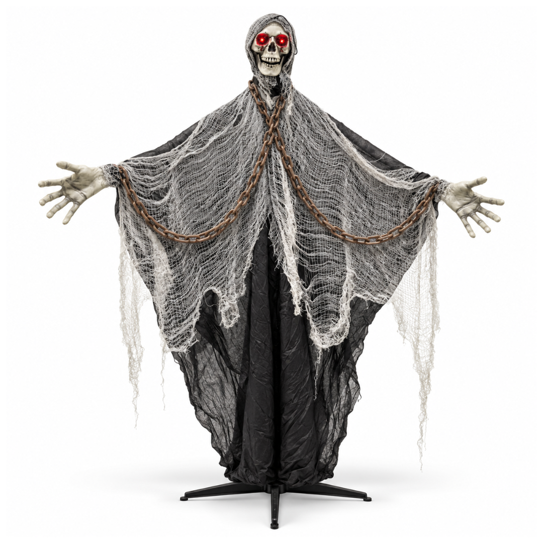 Standing Skeleton 6FT with LED Eyes Sound - Halloween Decor | Wanna Party
