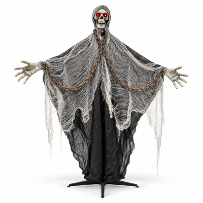 Standing Skeleton 6FT with LED Eyes Sound - Halloween Decor | Wanna Party