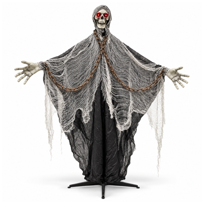 Standing Skeleton 6FT with LED Eyes Sound - Halloween Decor | Wanna Party