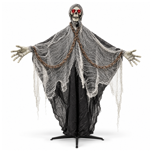 Standing Skeleton 6FT with LED Eyes Sound - Halloween Decor | Wanna Party