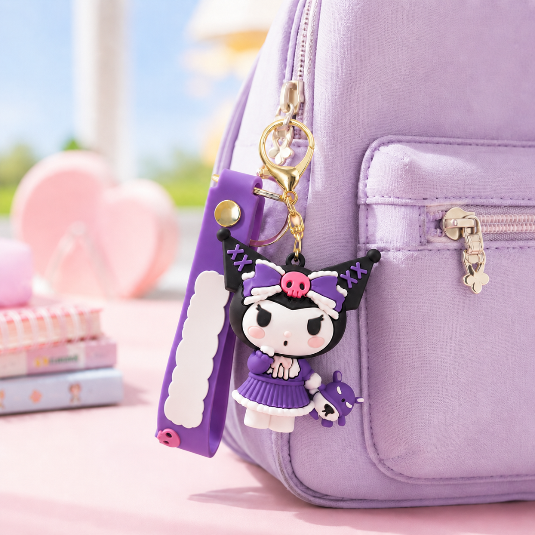 Kuromi Keychain - Kawaii Anime Bag Charm for Girls | Wanna Party - Image 5