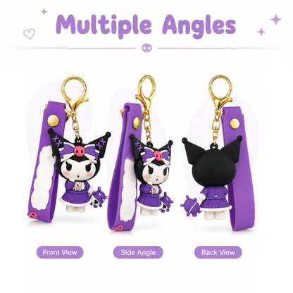 Kuromi Keychain - Kawaii Anime Bag Charm for Girls | Wanna Party - Image 9