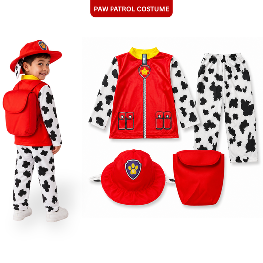 Paw Patrol Costume  Red for Kids with Bag