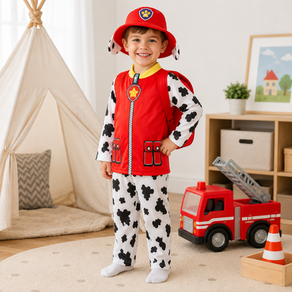 Paw Patrol Costume  Red for Kids with Bag