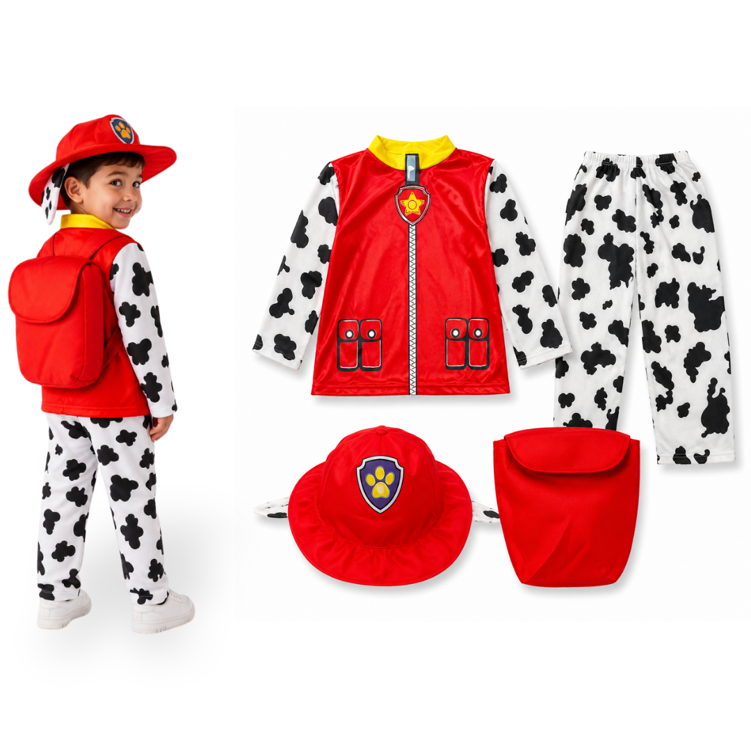Paw Patrol Costume  Red for Kids with Bag