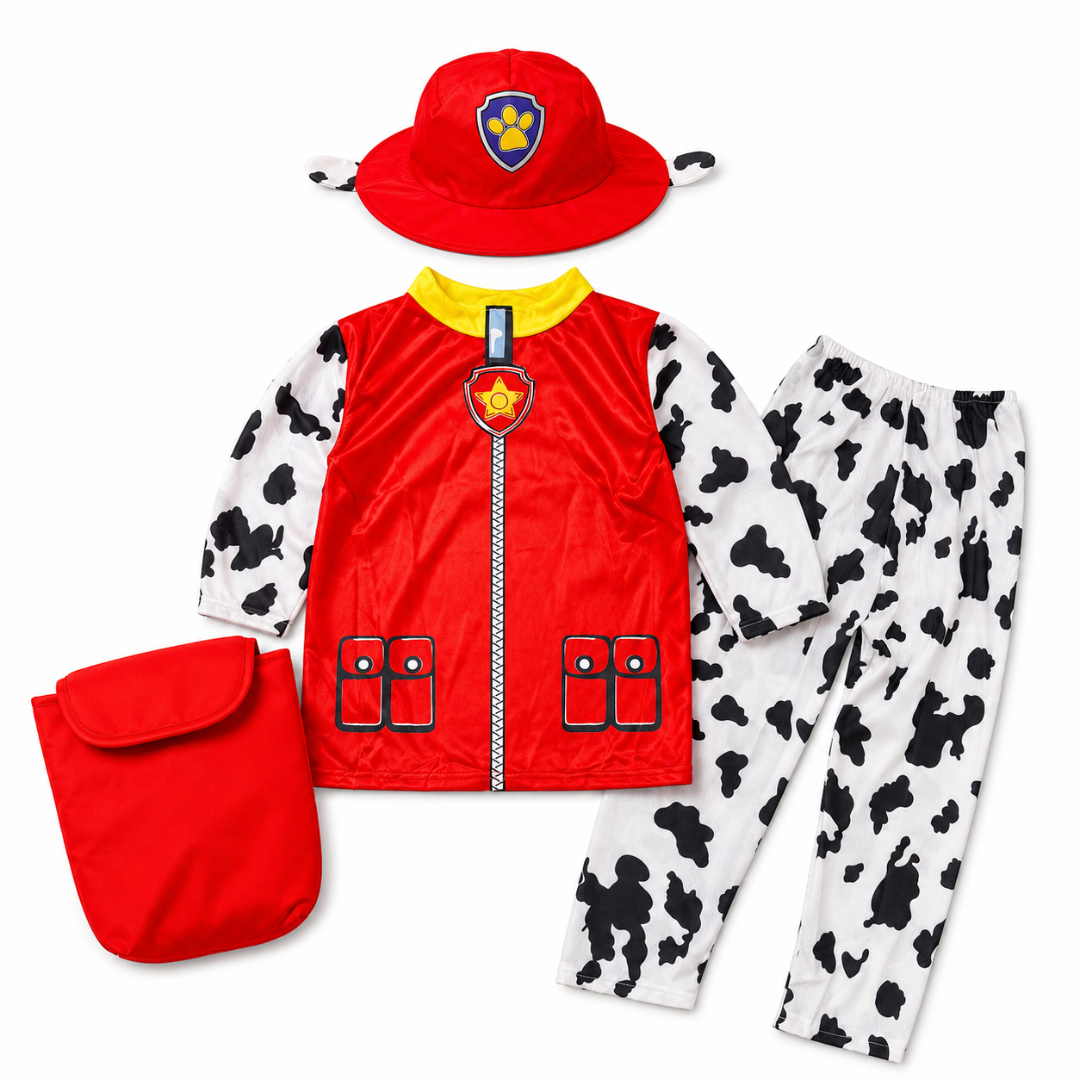 Paw Patrol Costume  Red for Kids with Bag