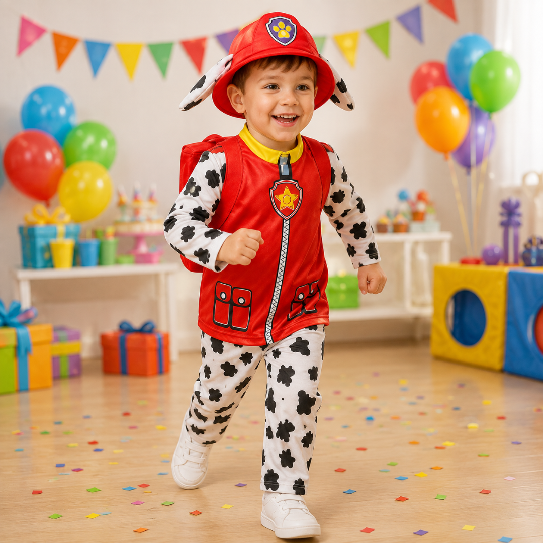 Paw Patrol Costume  Red for Kids with Bag