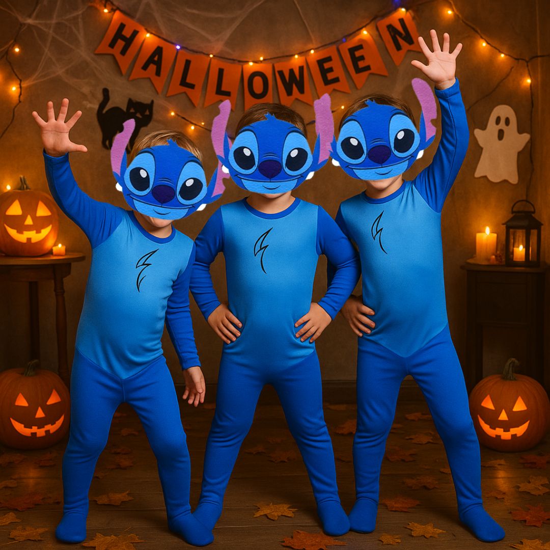 Stitch Costume with Mask - Medium - Age 5 to 7 Years