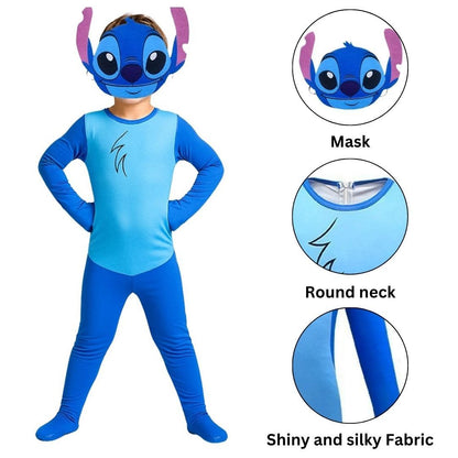 Stitch Costume with Mask - Large - Age 7 to 9 Years