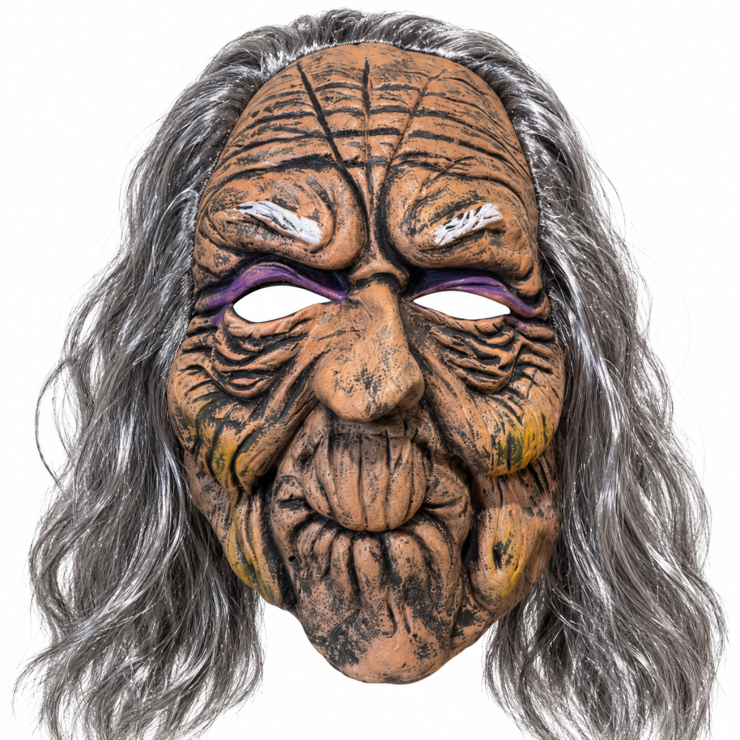Realistic Old Woman Latex Halloween Mask  - 1PC