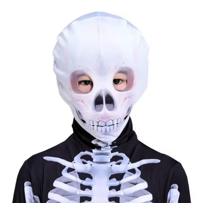 Halloween Ghost Jumpsuit with Mask with Both Side Print - Size S - Age 3 to 5 Years