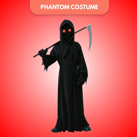 Phantom Ghost Light Up Halloween Costume w/Light Size S - Age 3 to 5 Years