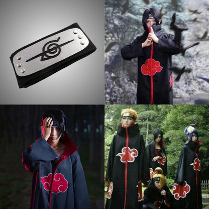 Uchiha Itachi Akatsuki Anime Costume - Medium - Set Of 2PC - Age 5 to 7 Years