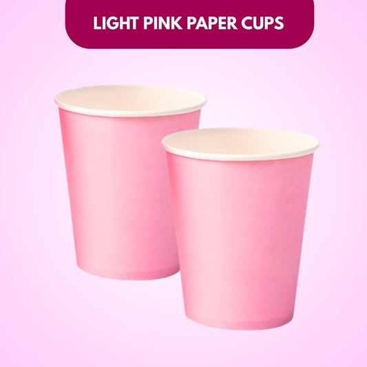 Pink Solid Paper Cups 350ML-10PC