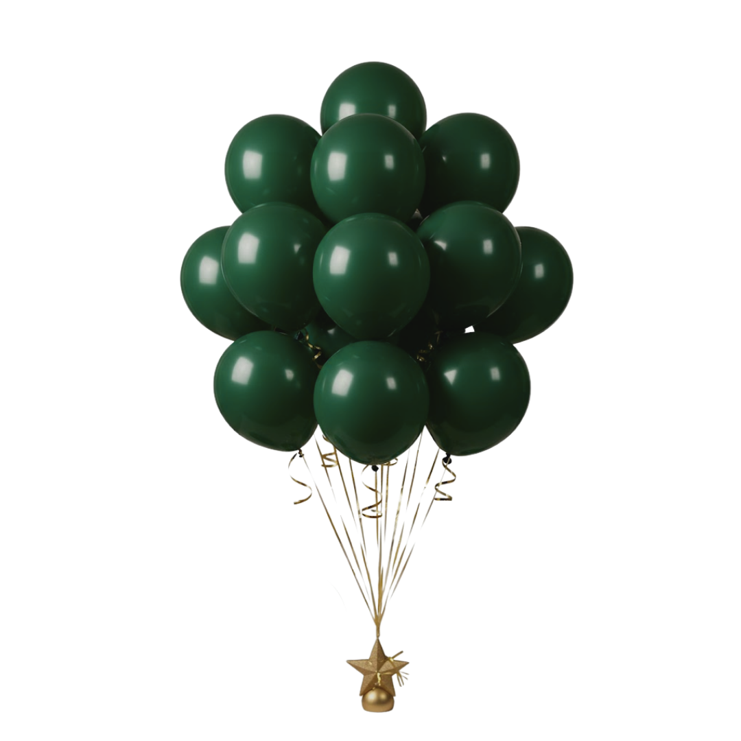 Christmas Green Latex Balloons 10 Inch – 50 PCS | Dark Green Party Balloons for Christmas, Birthday, Balloon Arch, Anniversary & Event Decorations