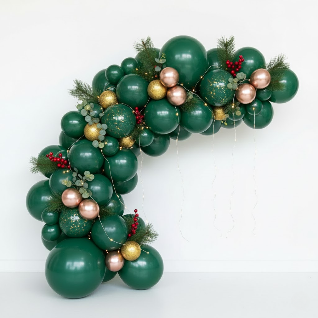 Christmas Green Latex Balloons 10 Inch – 50 PCS | Dark Green Party Balloons for Christmas, Birthday, Balloon Arch, Anniversary & Event Decorations