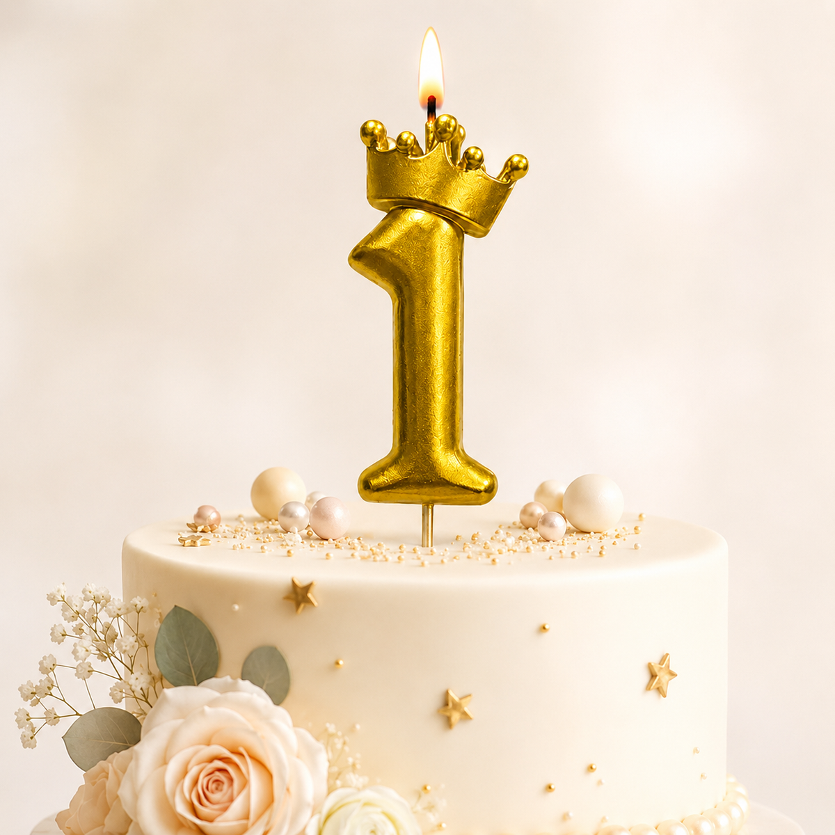 Golden Crown Numerical Candle No. 1