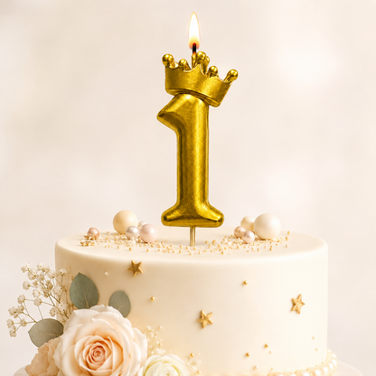 Golden Crown Numerical Candle No. 1