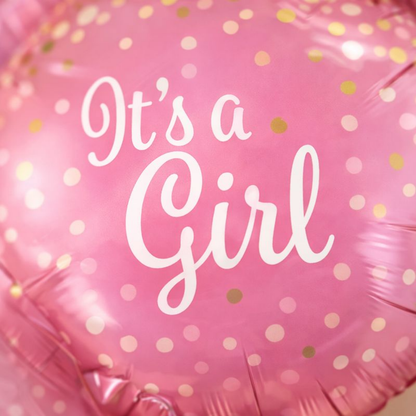 Its a Girl Bow Balloon Set - Pack of 10