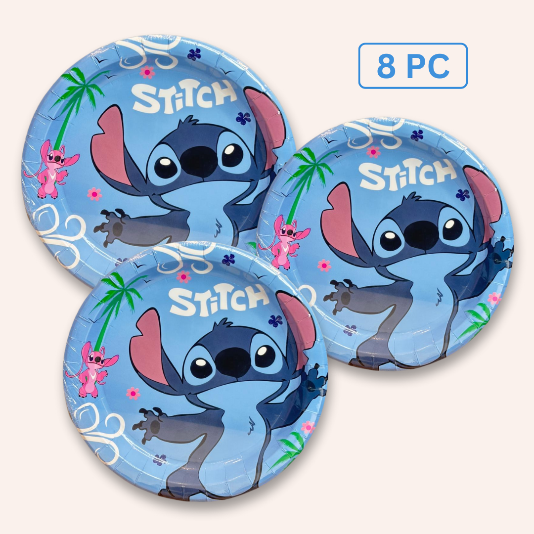 Stitch Theme Paper Plates - 8PC