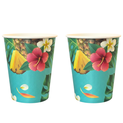 Hawaiian Theme Paper Cups 350ML - 10PC