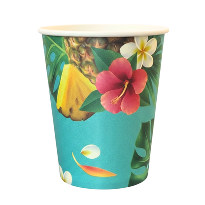 Hawaiian Theme Paper Cups 350ML - 10PC