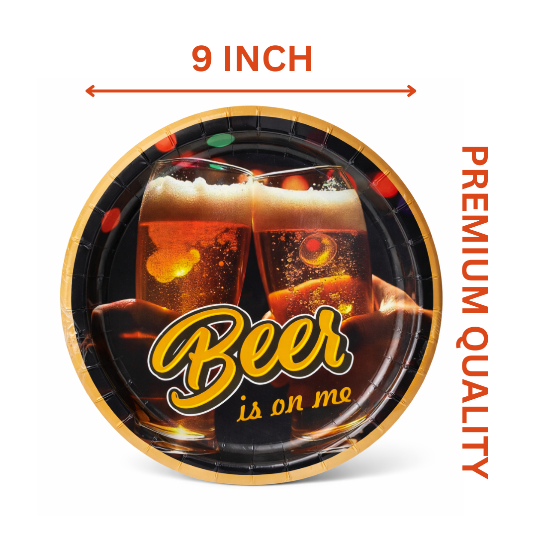 Beer is on Me Paper Plates 9 inches - 8PC