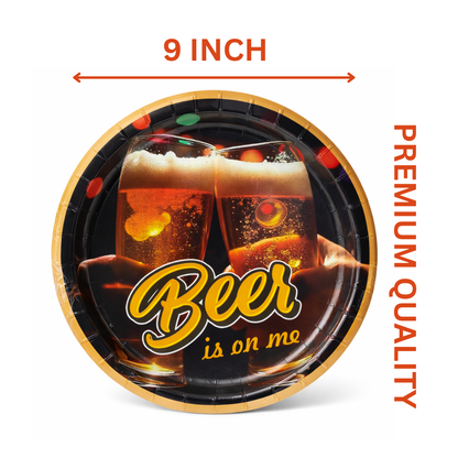 Beer is on Me Paper Plates 9 inches - 8PC