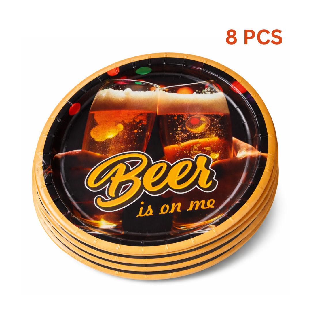 Beer is on Me Paper Plates 9 inches - 8PC