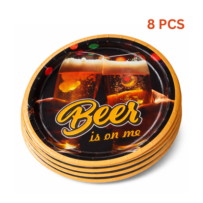 Beer is on Me Paper Plates 9 inches - 8PC