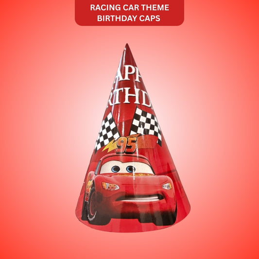 Racing Car Theme Birthday Caps - 8PC