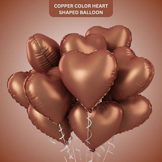 Heart Shaped Foil Balloon 1 Pc | Metallic Finish Romantic Balloon | Valentine, Anniversary & Proposal Decoration