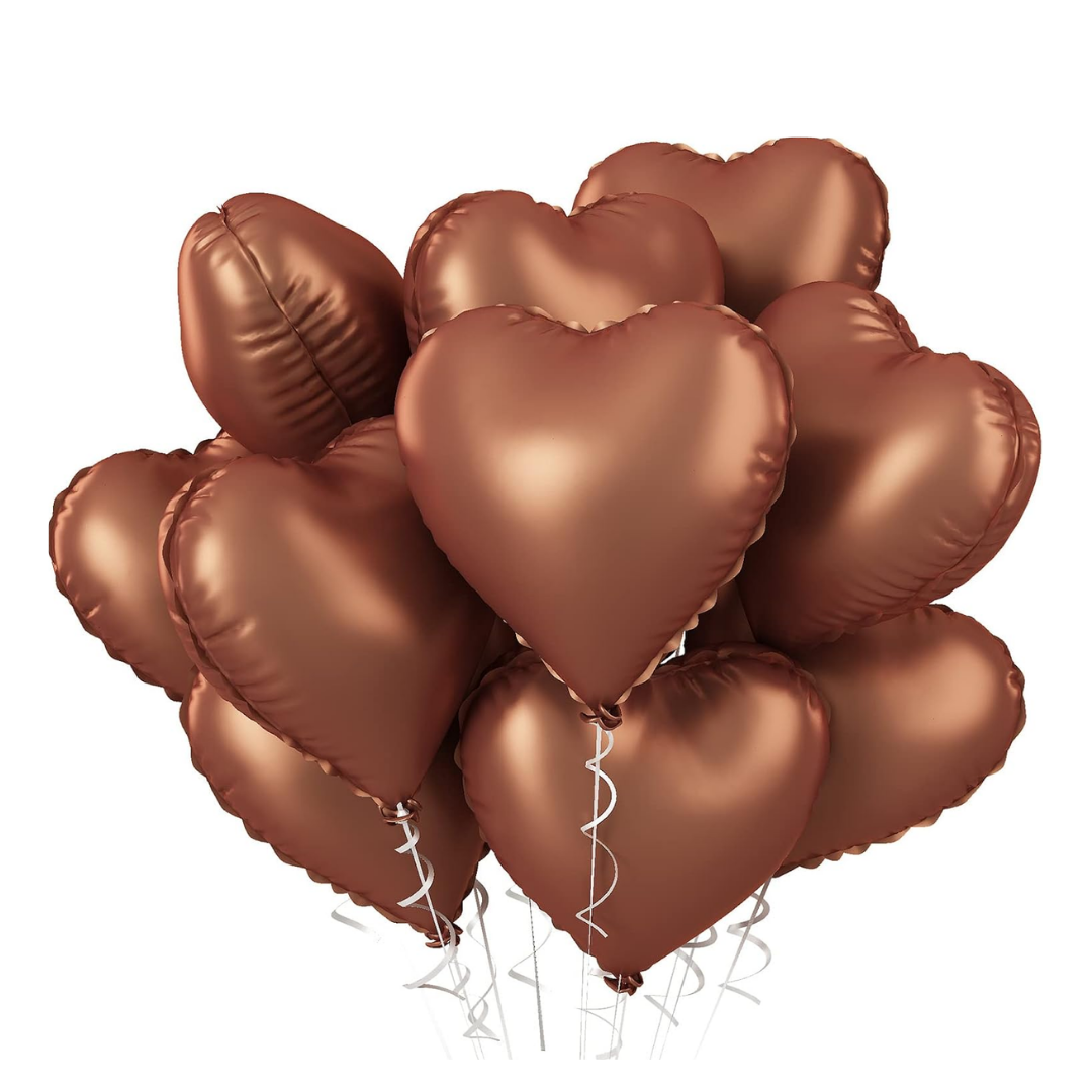 Heart Shaped Foil Balloon 1 Pc | Metallic Finish Romantic Balloon | Valentine, Anniversary & Proposal Decoration