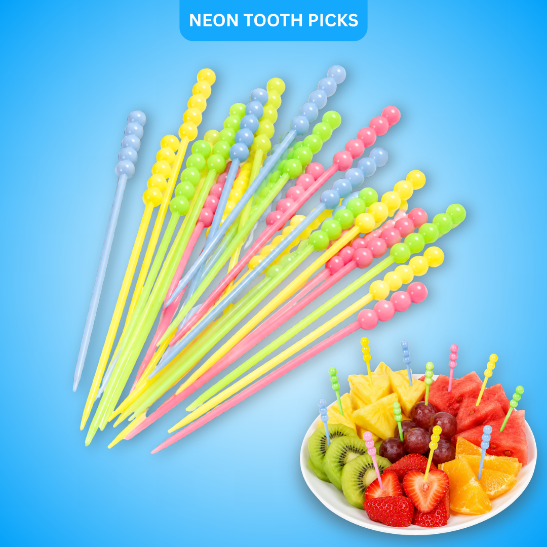 Neon Tooth Picks - 50PC