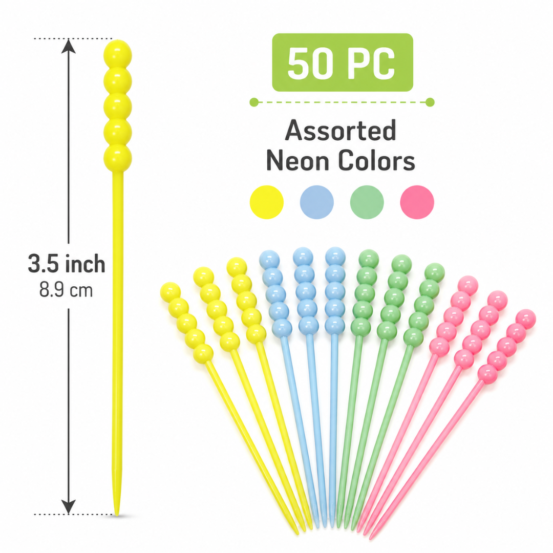 Neon Tooth Picks - 50PC