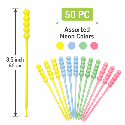 Neon Tooth Picks - 50PC