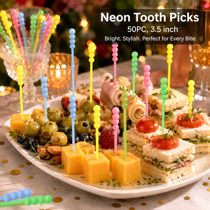 Neon Tooth Picks - 50PC