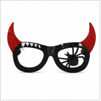 Halloween Black Spider & Red Horns Shades - 1PC