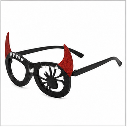 Halloween Black Spider & Red Horns Shades - 1PC