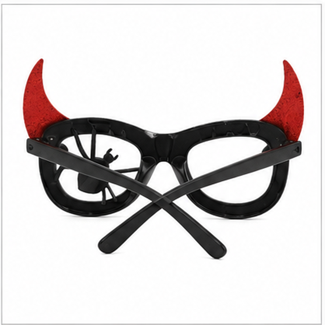 Halloween Black Spider & Red Horns Shades - 1PC