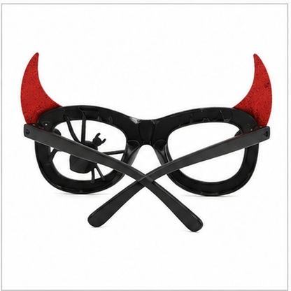 Halloween Black Spider & Red Horns Shades - 1PC
