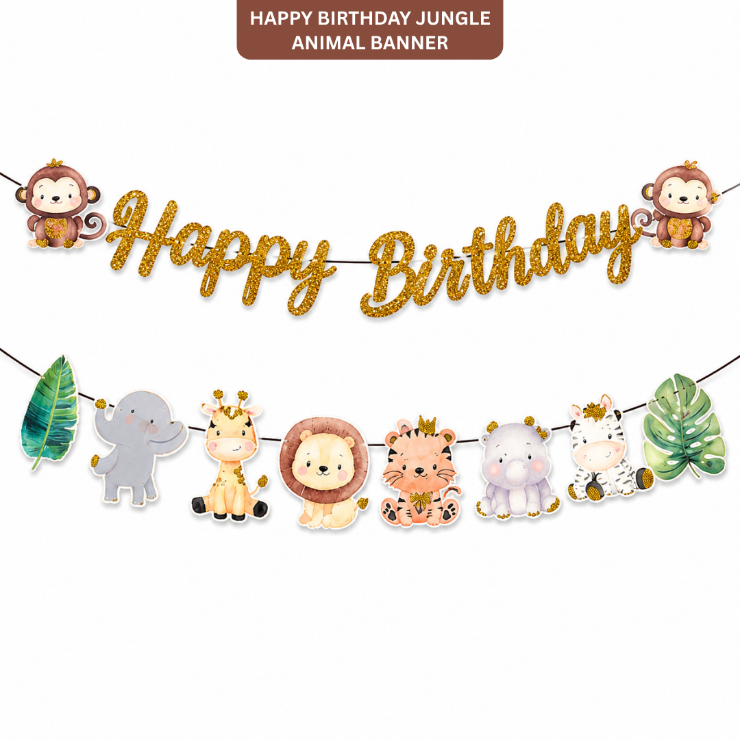 Golden & Black Wall Decoration Kit & Balloons Set - Set of 47PC