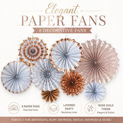 Rose Gold Wall Decoration Kit & Balloons - 47PC Set