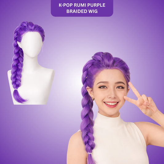 K-POP Rumi Purple Braided Wig