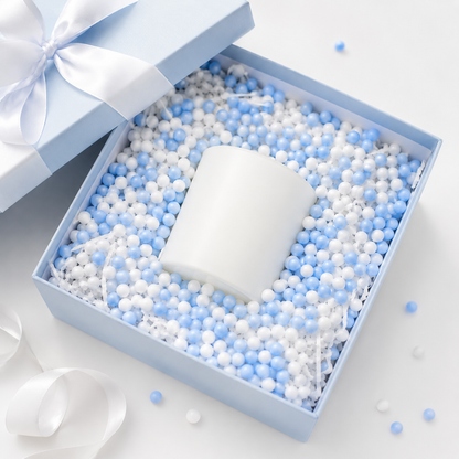 Pastel Blue & White Foam Balls for Pinata Fillers, Slime Making, Art n Craft Project and Gift Packing - 50 Grams - 1 Pack